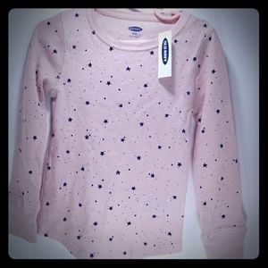 Old Navy Girls Xs Pink Long sleeve with Stars New
